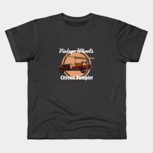 Vintage Wheels - Citroën Pompier Kids T-Shirt